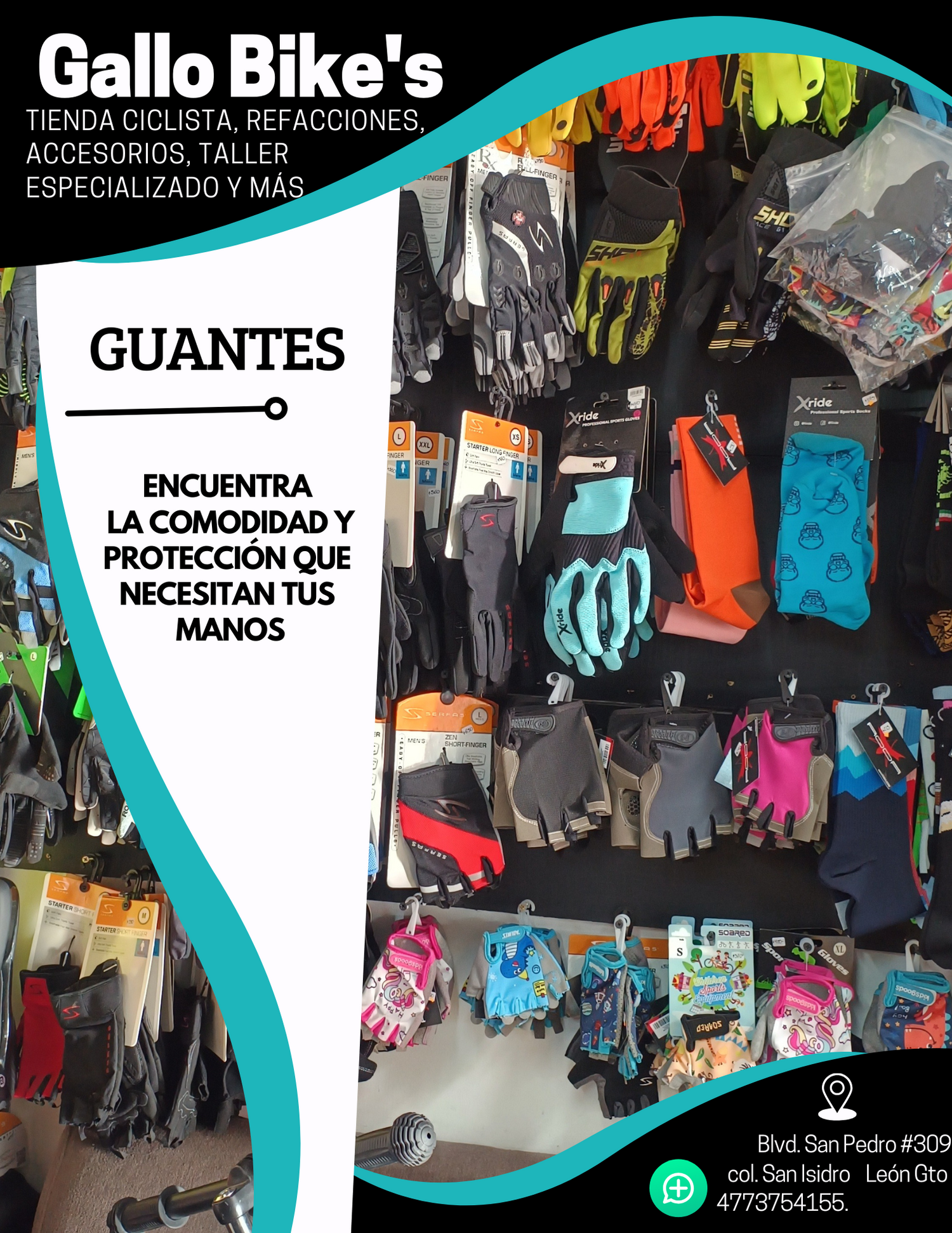 Guantes dedo largo