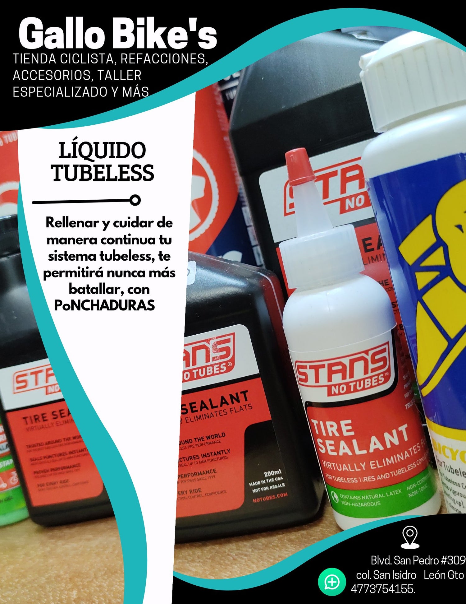 Líquido sellador tubeless