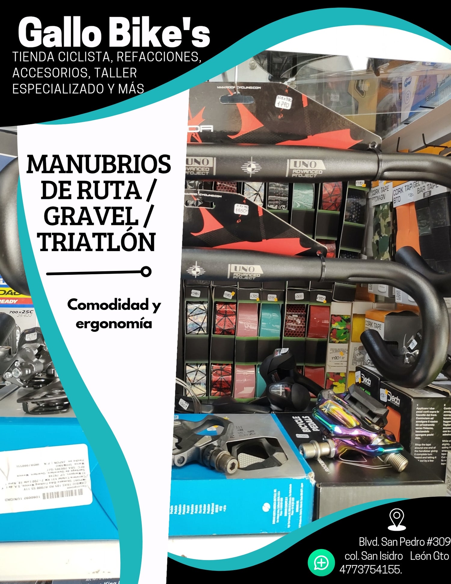 Manubrio ruta / gravel / triatlón