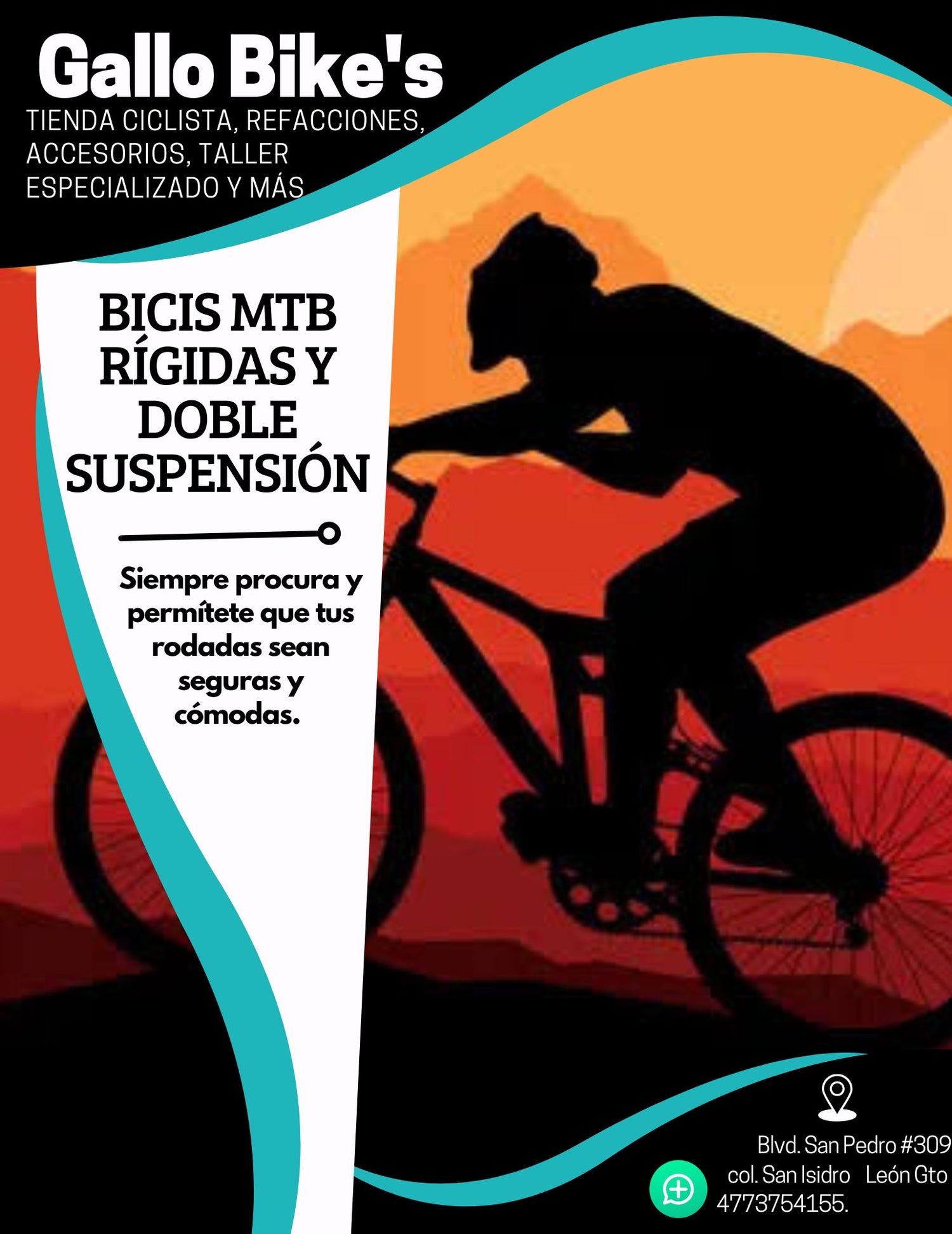 Bicis de montaña rígidas y doble suspensión  (haz tap y desliza)