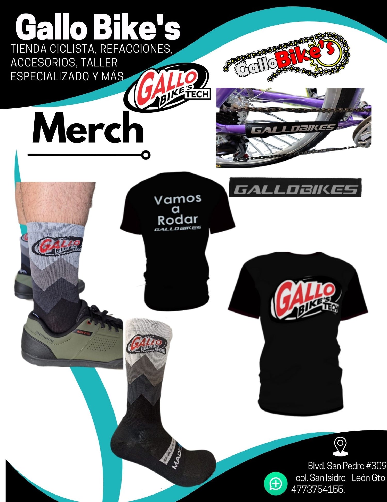 A. Merch oficial Gallo bike's