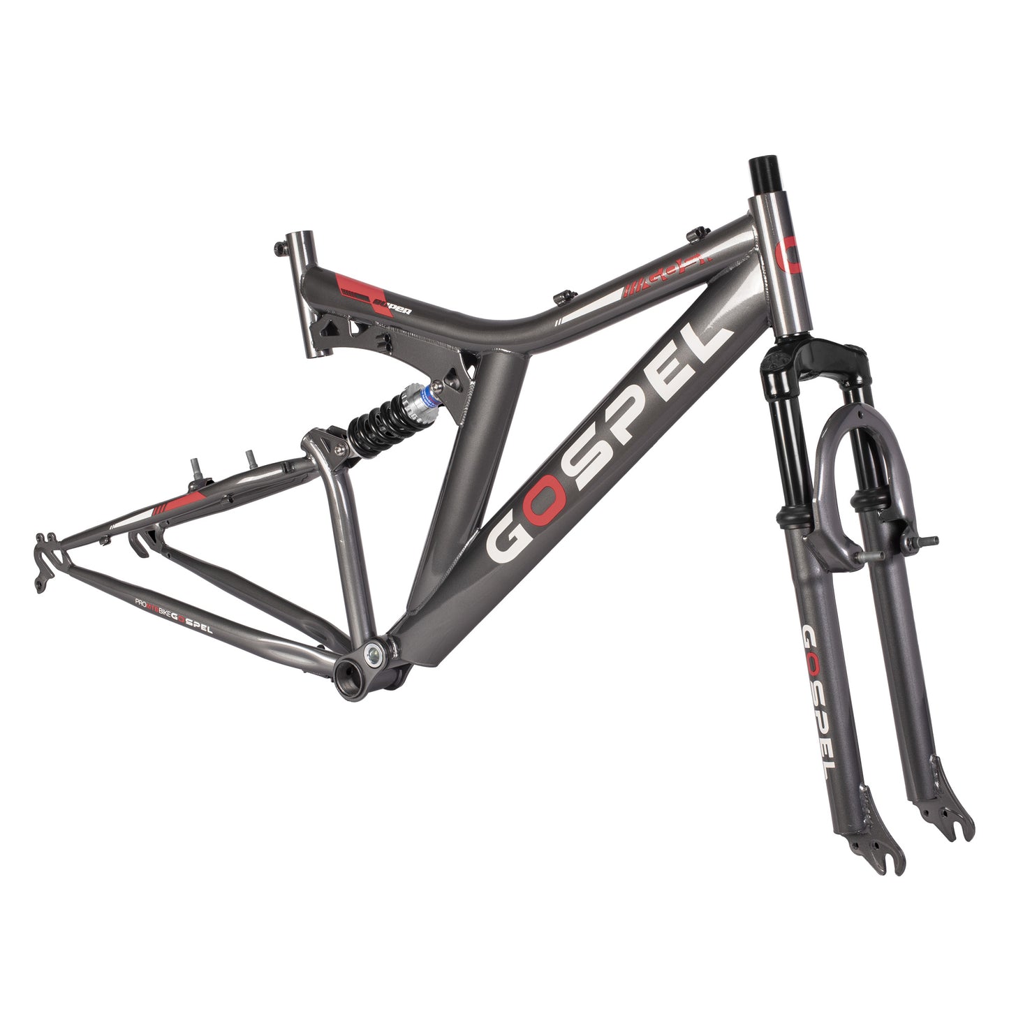 combo Cuadro y suspensión para bicicleta R 29 doble suspensión gris