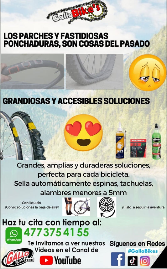SELLADOR ANTI PONCHADURAS CÁMARAS / INSTALACIÓN PARA BICICLETAS, SCOOTER