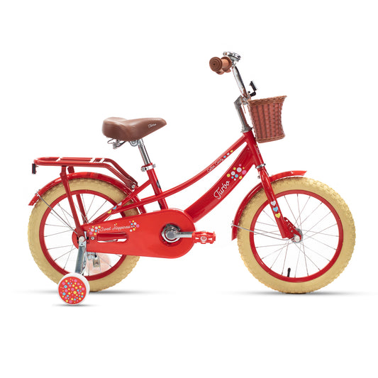 Bicicleta TURBO R 16 Infantil Cotton Candy Retro 1p roja