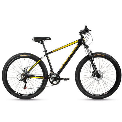 Bicicleta TURBO R 27.5 Montaña Deimos, cuadro aluminio 3x7v talla m negro con amarillo