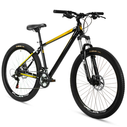 Bicicleta TURBO R 27.5 Montaña Deimos, cuadro aluminio 3x7v talla m negro con amarillo