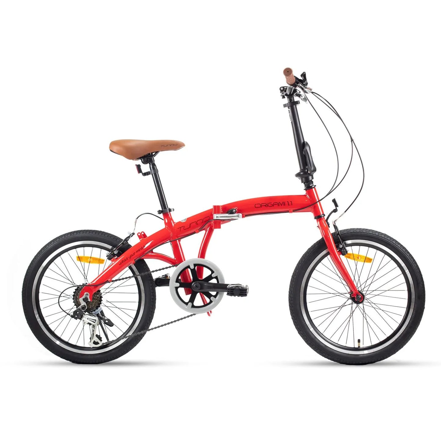 Bicicleta TURBO R-20 plegable city Origami 1.1 Plegable roja