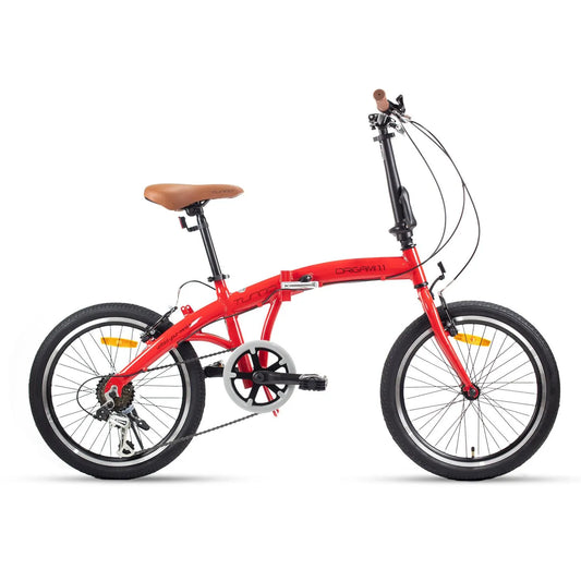 Bicicleta TURBO R-20 plegable city Origami 1.1 Plegable roja