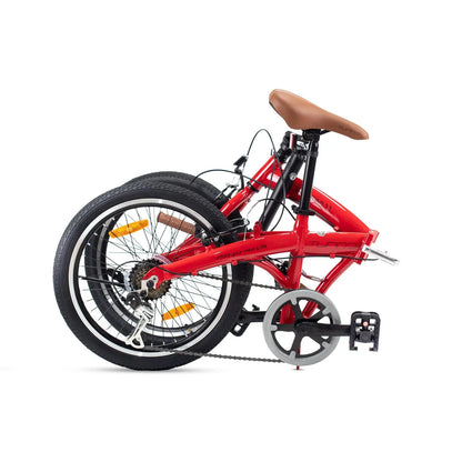 Bicicleta TURBO R-20 plegable city Origami 1.1 Plegable roja