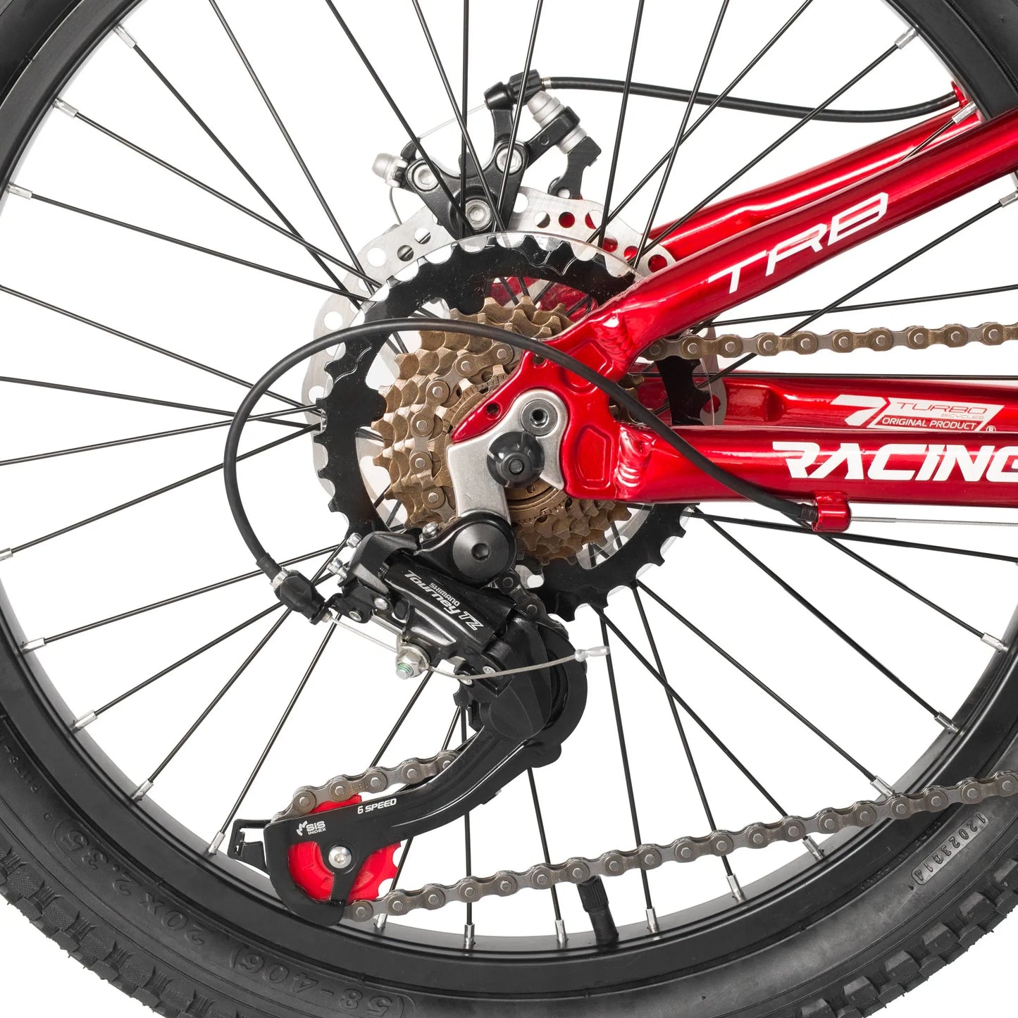 Bicicleta TURBO R-20 Racing de 7 v aluminio rojo metálico