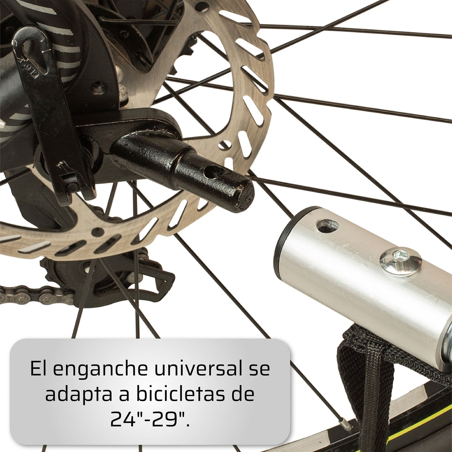 Remolque con suspension 2 en 1 para niños R20 trasera R12 delantera giratoria con banderin verde Gospel    Z5O