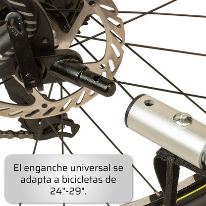 Remolque con suspension 2 en 1 para niños R20 trasera R12 delantera giratoria con banderin verde Gospel    Z5O