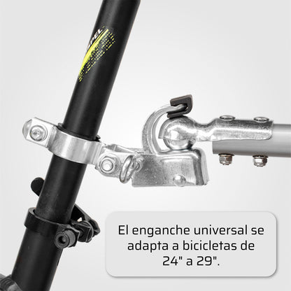 Remolque de carga con caja de plastico doblable para 40Kg o 45lts R16 con reflejantes 53x36x28 azul Gospel    Z5O