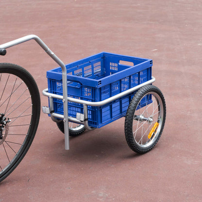 Remolque de carga con caja de plastico doblable para 40Kg o 45lts R16 con reflejantes 53x36x28 azul Gospel    Z5O