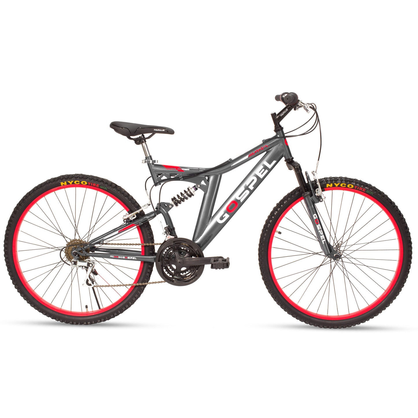 Bicicleta GOSPEL  R-26 doble suspensión 3X6V