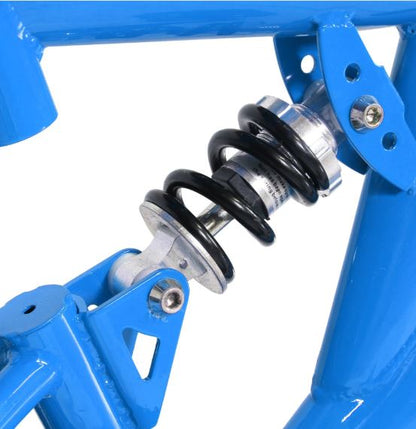 Bicicleta R 16 doble suspension  1  velocidad azul Ryno
