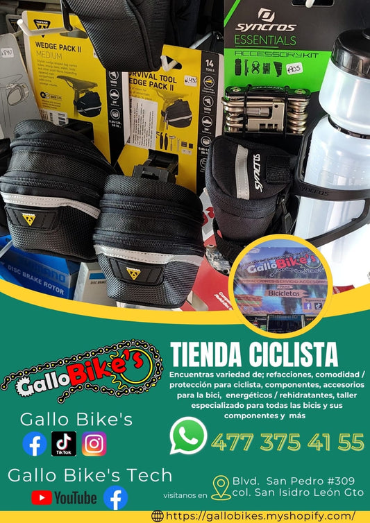 Refacciones, accesorios, ropa, energéticos, taller con servicios especializados, bicis, todo eso y más lo encuentras, con amplia variedad en tu tienda de confianza... Gallo Bikes's