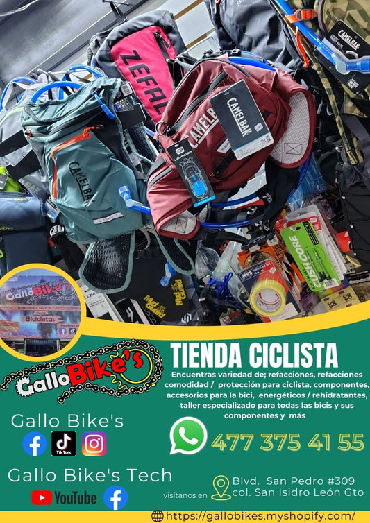 Refacciones, accesorios, ropa, energéticos, taller con servicios especializados, bicis, todo eso y más lo encuentras, con amplia variedad en tu tienda de confianza... Gallo Bikes's