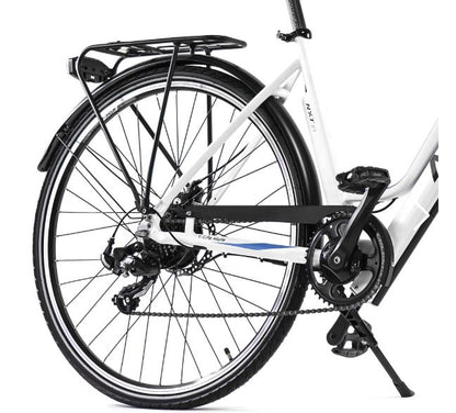 Bicicleta R 700 Urbana Electrica 1x7 velocidades Aluminio blanco / azul T - AEC - TDA41Z NTX