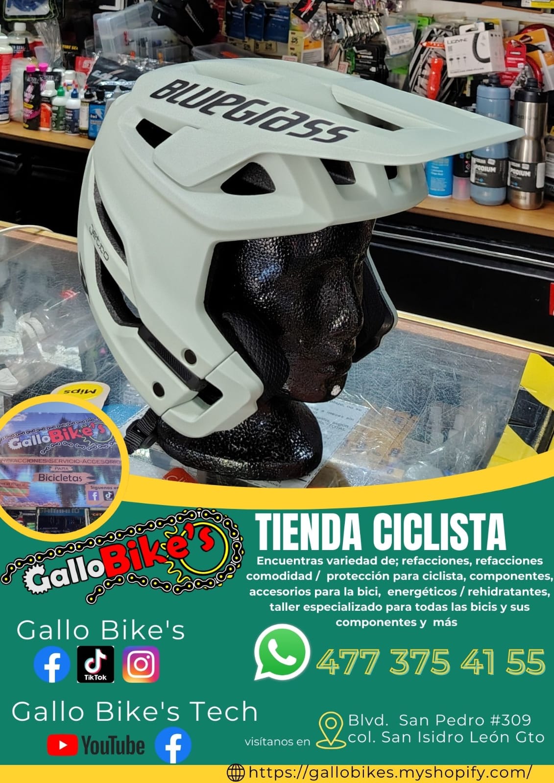 Refacciones, accesorios, ropa, energéticos, taller con servicios especializados, bicis, todo eso y más lo encuentras, con amplia variedad en tu tienda de confianza... Gallo Bikes's