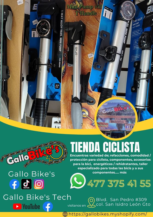 Refacciones, accesorios, ropa, energéticos, taller con servicios especializados, bicis, todo eso y más lo encuentras, con amplia variedad en tu tienda de confianza... Gallo Bikes's