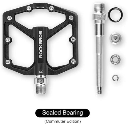 Pedales Rockbros aluminio 8 pines negro
