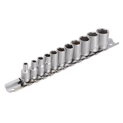 UNIOR Juego de llaves de vaso 1/4" sobre guía