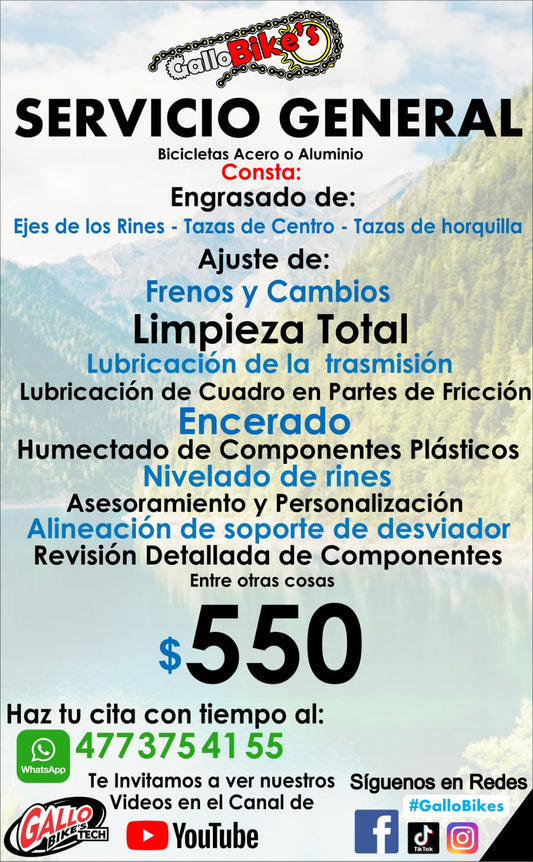 SERVICIO COMPLETO PARA BICIS DE ALUMINIO