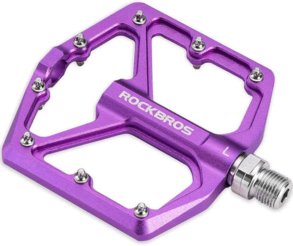 Pedales Rockbros aluminio 8 pines morado