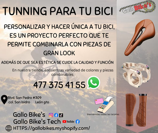 Refacciones, accesorios, ropa, energéticos, taller con servicios especializados, bicis, todo eso y más lo encuentras, con amplia variedad en tu tienda de confianza... Gallo Bikes's