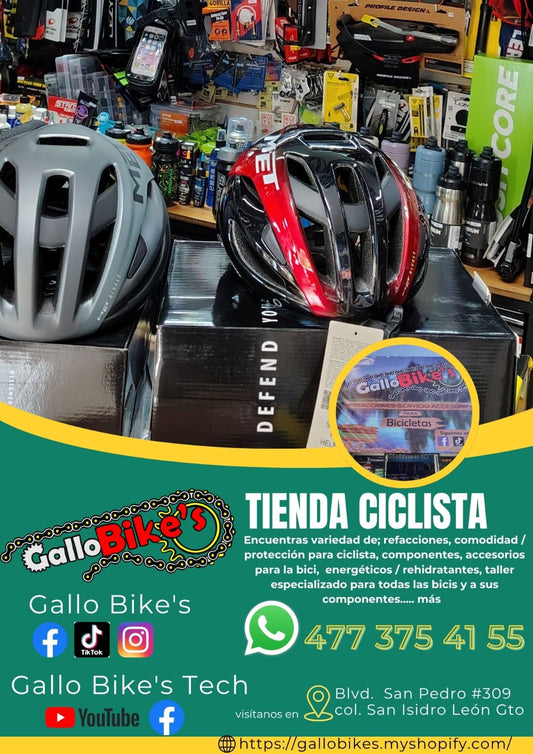 Refacciones, accesorios, ropa, energéticos, taller con servicios especializados, bicis, todo eso y más lo encuentras, con amplia variedad en tu tienda de confianza... Gallo Bikes's