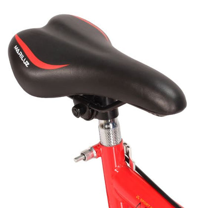 Bicicleta R 16 doble suspension roja 1  velocidad roja Ryno
