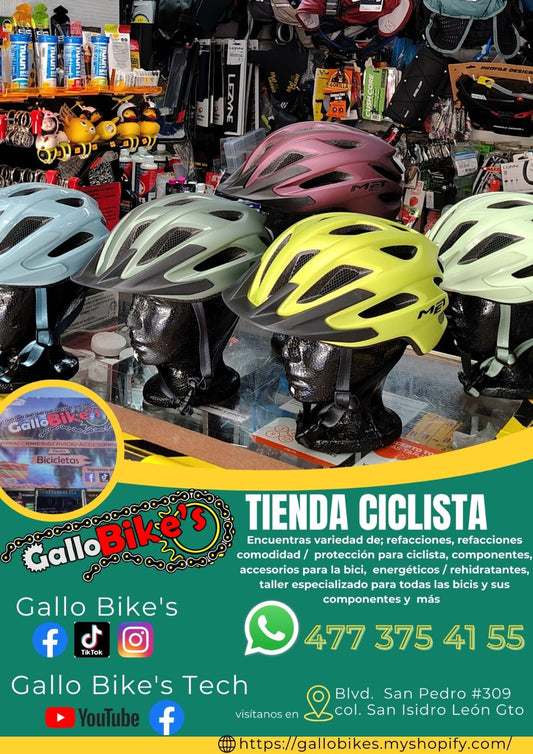 Refacciones, accesorios, ropa, energéticos, taller con servicios especializados, bicis, todo eso y más lo encuentras, con amplia variedad en tu tienda de confianza... Gallo Bikes's