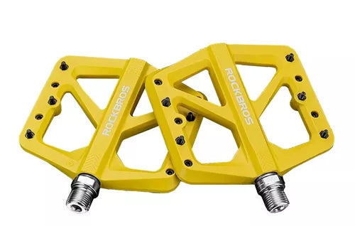 Pedales Rockbros 10 pines ultraligeros amarillos