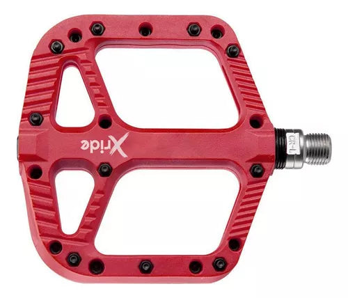 Pedales de Nylon X ride con pines  rojo