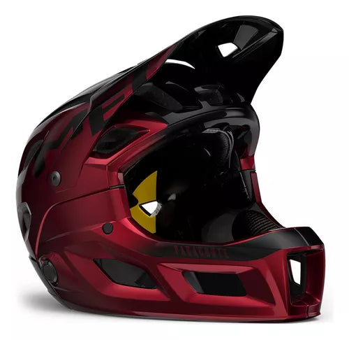 Casco MET Parachute full face desmontable 2 en 1 rojo