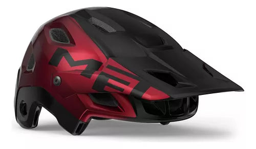 Casco MET Parachute full face desmontable 2 en 1 rojo