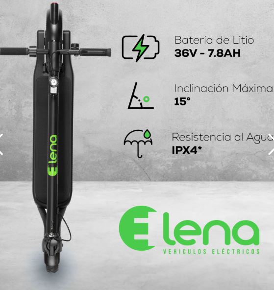 Scooter electrico GF - N05 10" 350W 36V 7.8 AH freno de tambor y ebrake E - lena