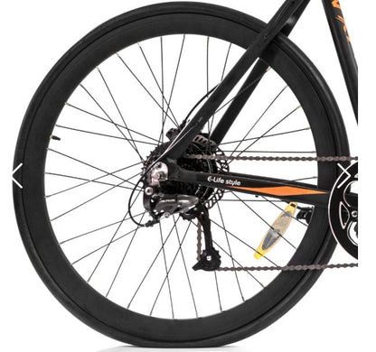 Bicicleta R 700  Electrica R1 1X9 Velocidades Aluminio negro mate naranja T - AEC - TDA39 NXT
