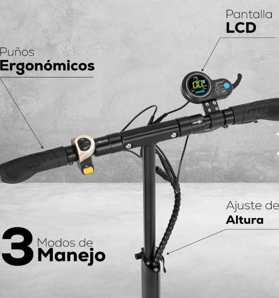 Scooter electrico GF - S12 10 pulgadas 500W 48V 14.5 AH IPX4 frenos de disco con suspension delantera E - lena