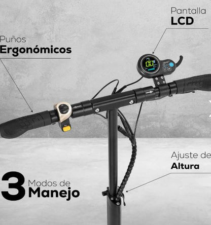 Scooter electrico GF - S12 10 pulgadas 500W 48V 14.5 AH IPX4 frenos de disco con suspension delantera E - lena