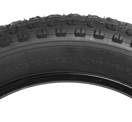 Llanta para bicicleta electrica 20 x 4.0 todo terreno negra LY - 159 Nyco