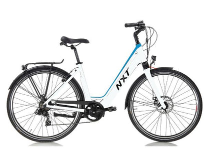 Bicicleta R 700 Urbana Electrica 1x7 velocidades Aluminio blanco / azul T - AEC - TDA41Z NTX