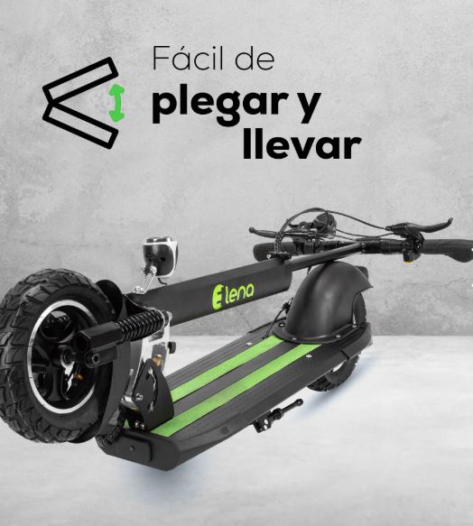 Scooter electrico GF - S12 10 pulgadas 500W 48V 14.5 AH IPX4 frenos de disco con suspension delantera E - lena