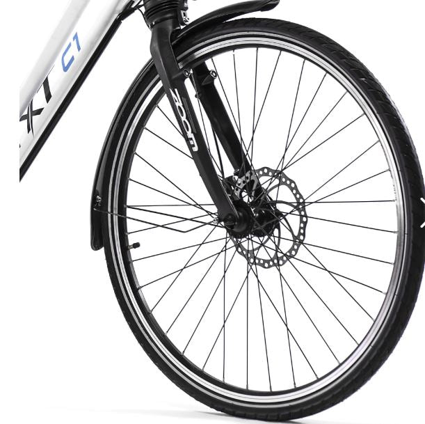 Bicicleta R 700 Urbana Electrica 1x7 velocidades Aluminio blanco / azul T - AEC - TDA41Z NTX
