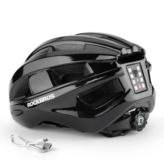 Casco Rockbros con luz trasera negro