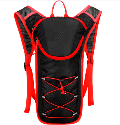 Mochila 2L hidratación negro con rojo