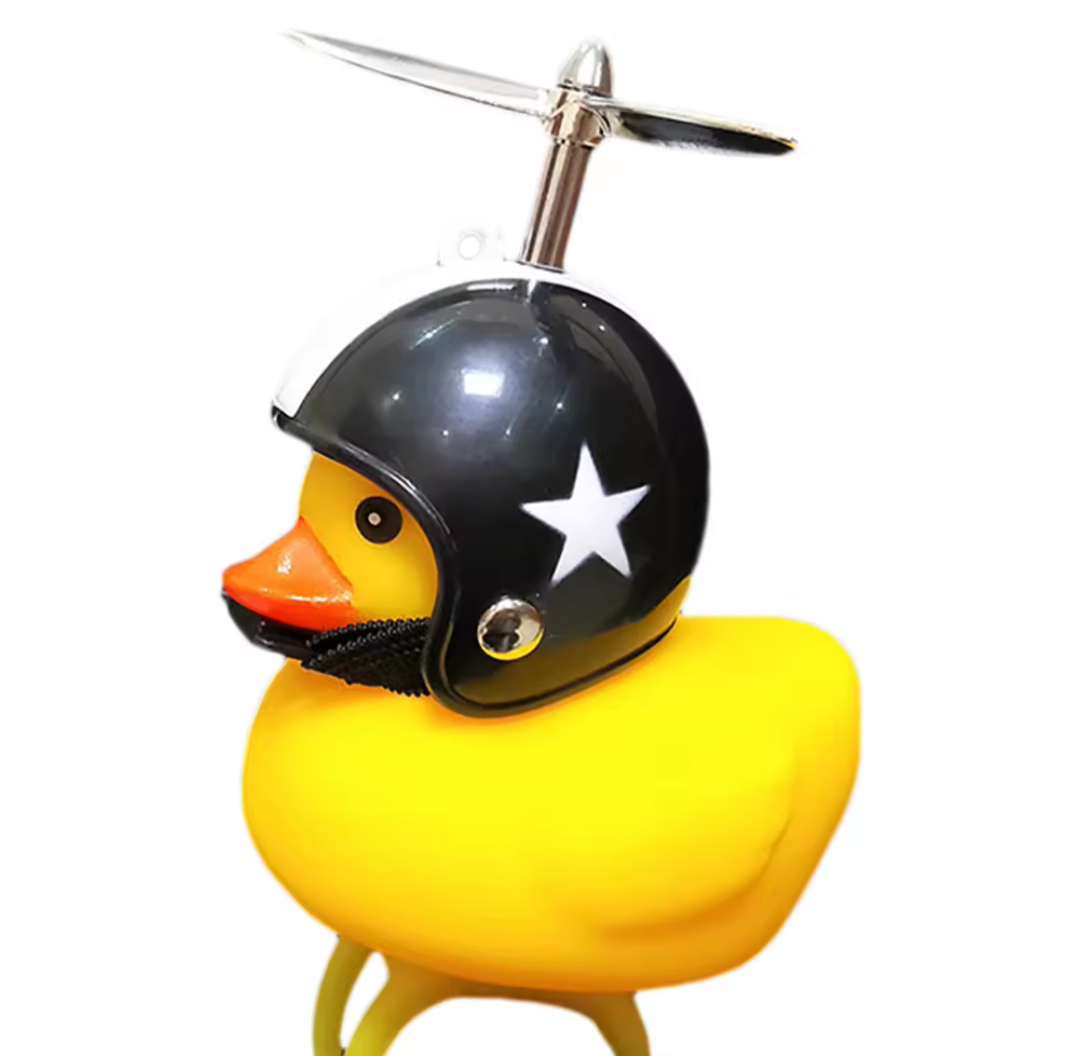 Patito de hule, adorno, luz y sonido