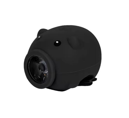 Luz delantera de puerquito negro, recargable