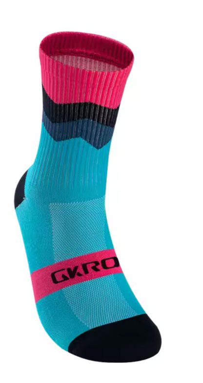 Calcetas para ciclismo rosa / azul